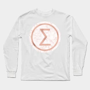 Rose Gold Marble Sigma Long Sleeve T-Shirt